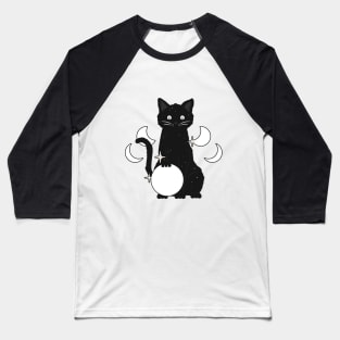 Halloween Witchy Black Cat Baseball T-Shirt